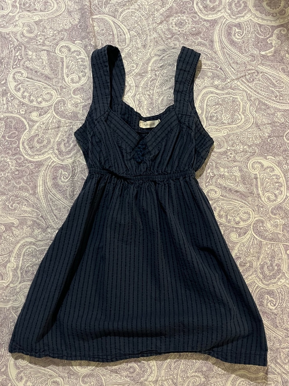 Y2K Heritage Brand Navy Ribbed Tank Top Babydoll Top
